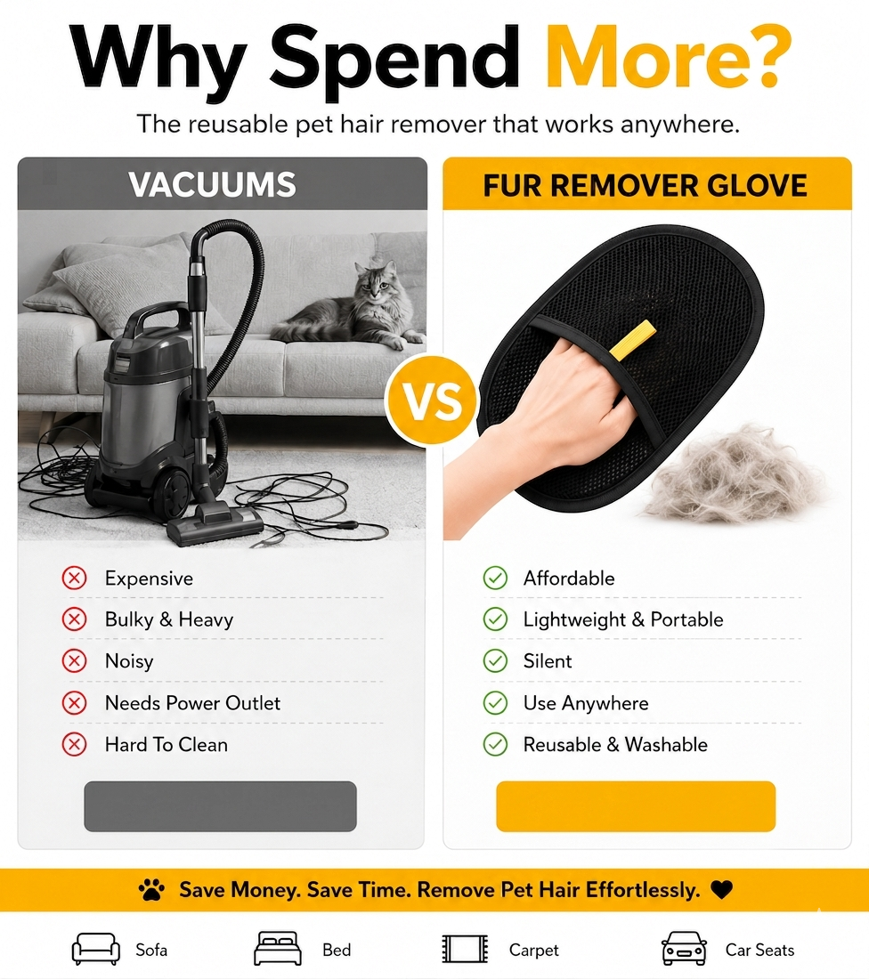 "PawClean™ Pet Hair Remover Glove – Remove Fur & Lint in Seconds"