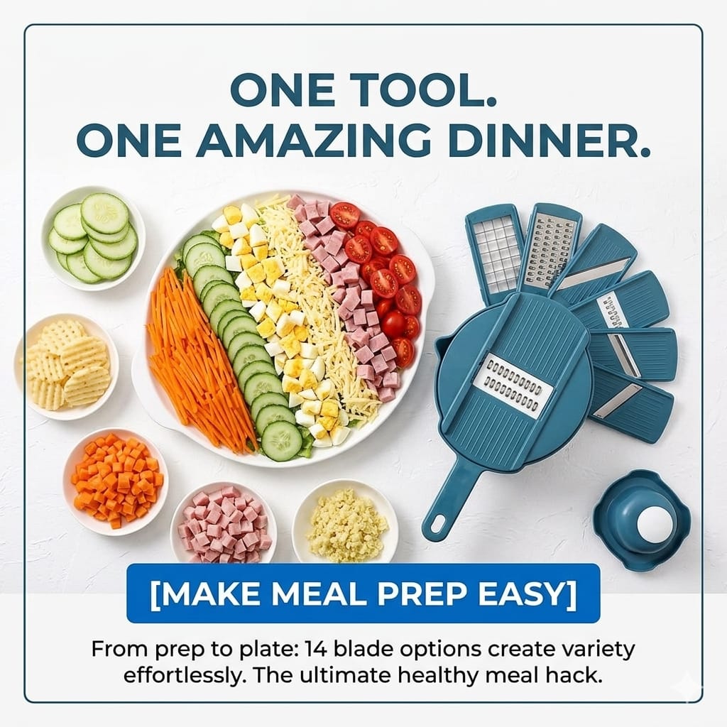 9 IN 1 VEGETABLE SLICER & CHOPPER