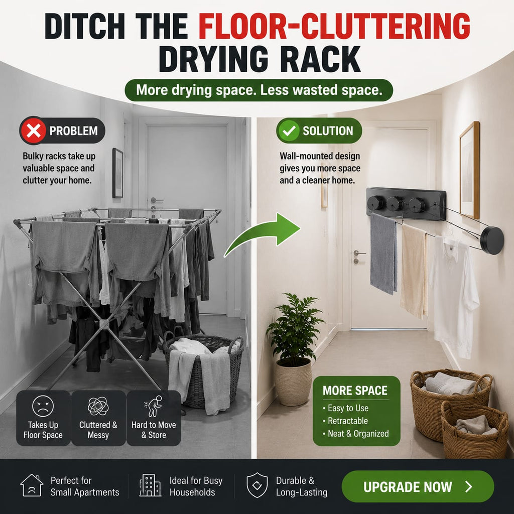 Retractable Wall-Mounted Clothesline