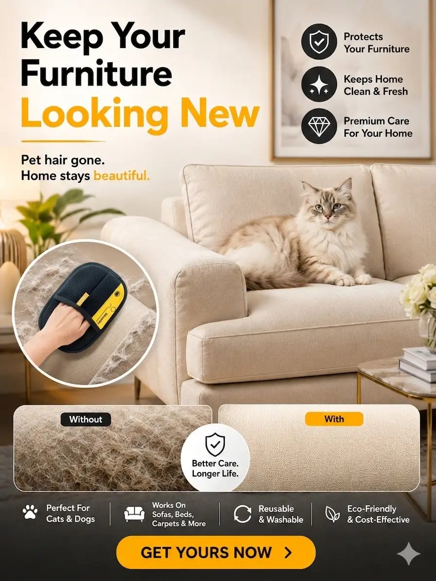 "PawClean™ Pet Hair Remover Glove – Remove Fur & Lint in Seconds"